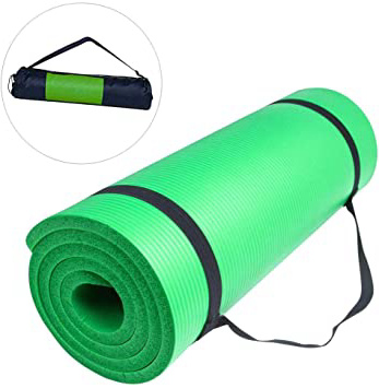 Esterilla Yoga Alfombrilla de Yoga fitness10MM Grueso 183*61cm Esterilla de Fitness Ecológica Colchoneta de Yoga Fitness Gimnasio Ejercicio Cámping Antideslizant con Correa goma Suave y cómoda
