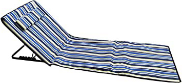 Pincho Esterilla de Playa Plegable portátil con Respaldo Ajustable y reposacabezas 145x47x50cm Bolsillo de Almacenamiento