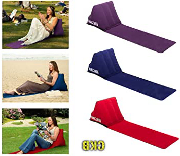 CKB Ltd® The Chill out Portable Travel Tumbona Hinchable Inflatable Lounger with Wedge Shape del Asiento Amortiguador Trasero Soporte Pillow Silla de Lumbar Camping y Festivales