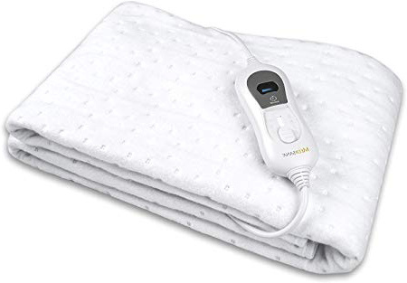 medisana HU 665 Calefacción bajo la cama, 150 x 80 cm, desconexión automática, protección contra sobrecalentamiento, 3 ajustes de temperatura, lavable adecuado para todos los colchones estándar