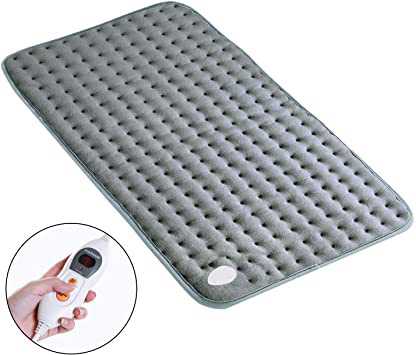 MaxKare Almohadilla Elèctrica de Calefacción Función de Apagado Automático Configuración de Temperatura de 6 Engranajes el Calefactora Rápido Superficie Suave Manta Electrica 30 x 60cm