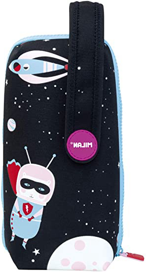 Milan Kit 4 Estuches con Contenido Super Heroes Space 1 Estuches, 22 cm, Rosa