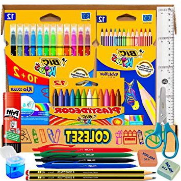 Pack vuelta al cole y Pack material escolar Papeleria - Material colegio, utiles escolares kawaii, pinturas para niños y material escolar kawai