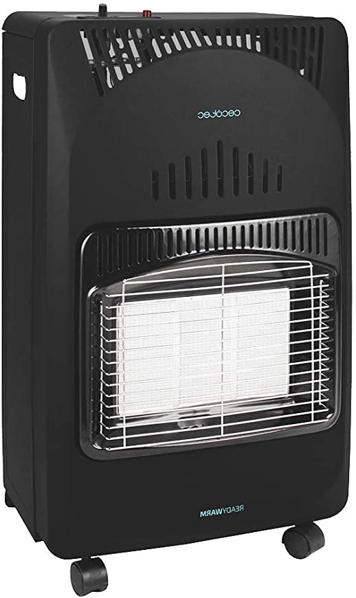 Cecotec Ready Warm 4000 Slim Fold - Estufa Plegable, Cerámica, 3 Modos, Bombonas de 10 Kg, Triple Sistema de Seguridad, 4 Ruedas multidireccionales, 4200 W