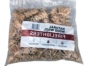 Kingston Tools - Encendedores de lana de madera natural para chimenea, fogatas, estufas, barbacoas, hornos de pizza y fumadores, 50 unidades