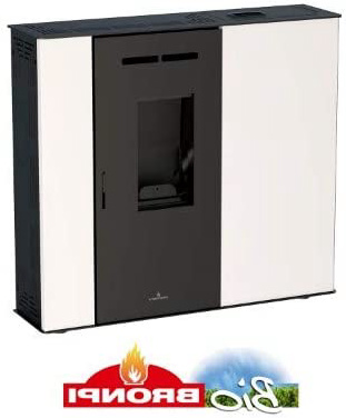 Estufa Pellet 9 KW EXTRAPLANA Blanco Marfil (Marfil)