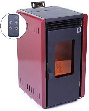 Estufas de pellets de 7 Kw, 8 Kw, 9 Kw y 11 Kw en diferentes colores y modelos (Modelo 10-2 Rojo 7 Kw)