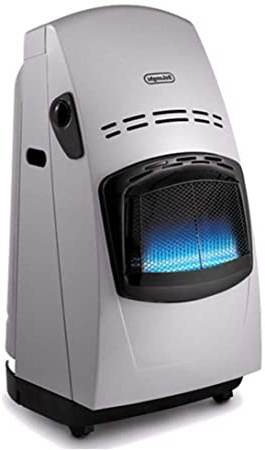 De'longhi VBF - Estufa de gas, 4200 W, sistema variable de control de la llama, doble sistema seguridad, mandos ergonómicos, ruedas desplazamiento, plateado