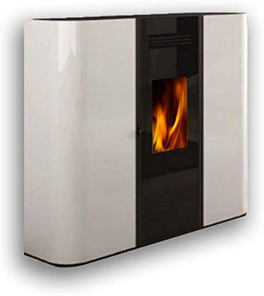 FUJISOL Estufa de pellets de Pasillo Modelo S Color Blanco 10,5kW