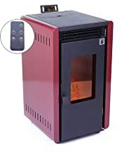 Estufas de pellets de 7 Kw, 8 Kw, 9 Kw y 11 Kw en diferentes colores y modelos (Modelo 10-2 Rojo 7 Kw)
