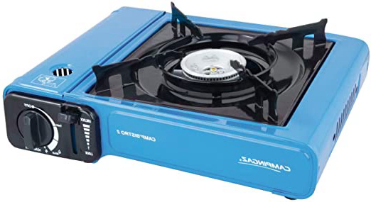 Campingaz Camp Bistro 2, Cocina Cartucho Gas, Hornillo de Camping Portátil y Compacto, 1 Fuego, Potencia 2.200 W, Para Acampada, con Maletín de Transporte