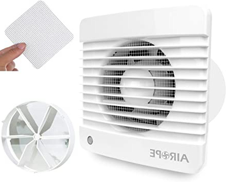 Airope,Ventilador extractor de baño aire 100 mm Silencioso con válvula Anti retorno + mosquitera integrada,7 W,Ideal para baño,cocina,inodoro,silencioso,alta calidad,bajo consumo Garantía 5 AÑOS