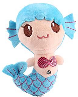 Juguetes de peluche Regalo para niños Cute Lovely Plush Princess PP Algodón Juguetes para bebés Niños Niñas La Sirenita Muñeca de peluche (Color: Azul)