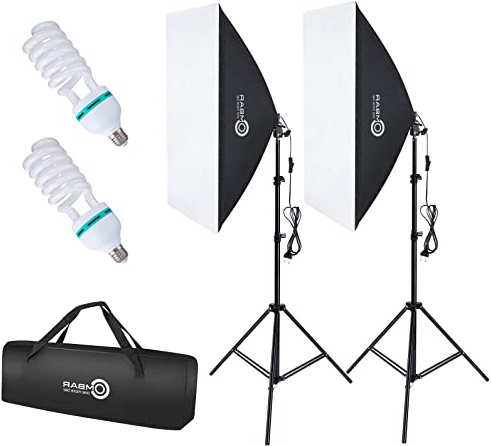 OMBAR Softbox Iluminacion Kit Fotografia
