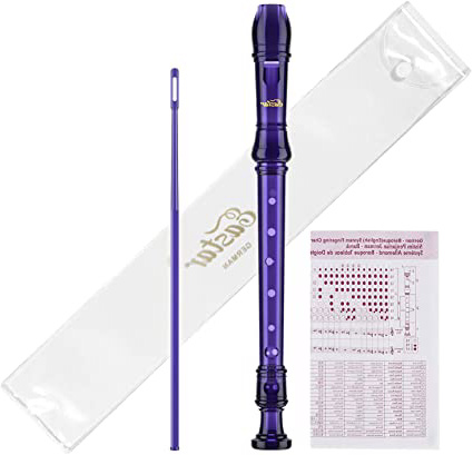 Eastar Flauta de Plástico Soprano C Digitación Alemana para Principiantes Color Violeta ERS-1GP