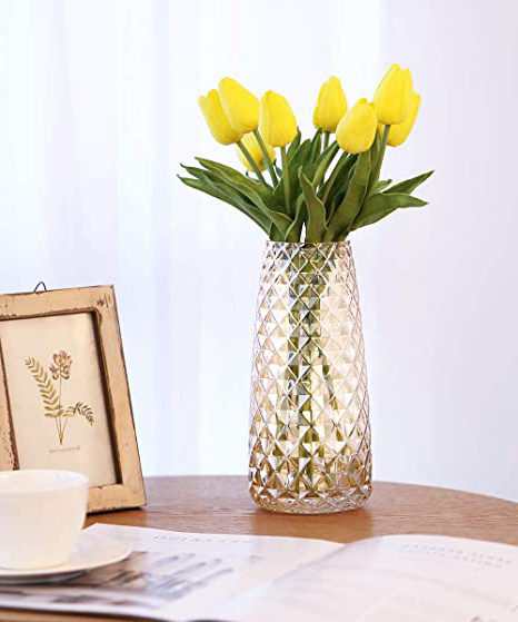 Lewondr Florero de Vidrio con