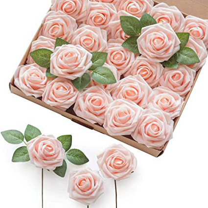 shirylzee Flores Rosas Artificiales 25pcs