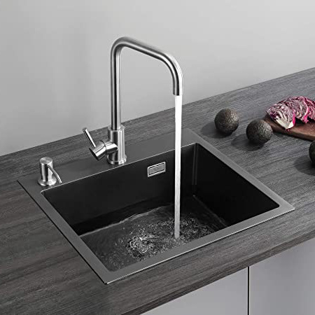 CECIPA Fregadero Cocina Negro 50×45cm
