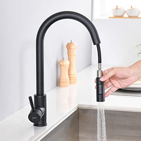 Lonheo Negro Grifo de Cocina