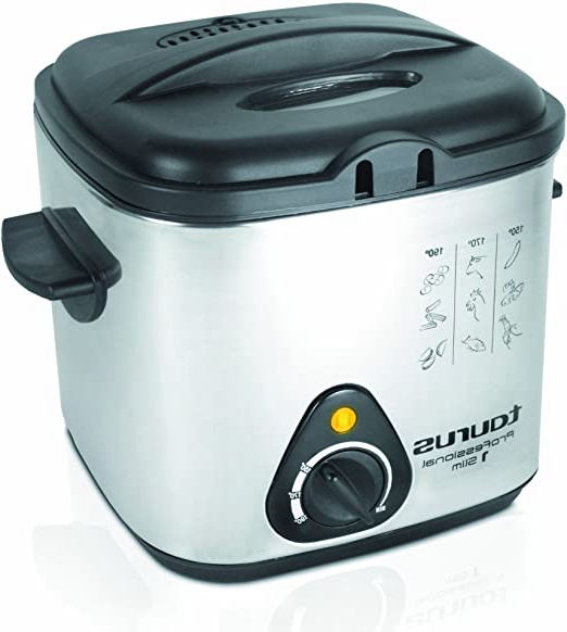 Taurus Professional 1 Slim Freidora, 1000 W, 1 Kilogram, Metal, plata