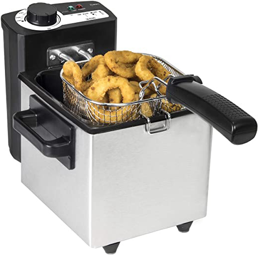 Cecotec 03031 CleanFry - Freidora Eléctrica, Capacidad de 1,5 l, Temperatura hasta 190ºC, Cubeta Esmaltada apta para Lavavajillas, Filtro OilCleaner que mantiene el Aceite Limpio, 1000W