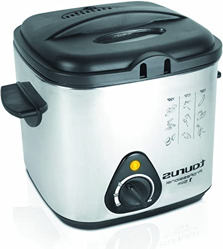Taurus Professional 1 Slim Freidora, 1000 W, 1 Kilogram, Metal, plata