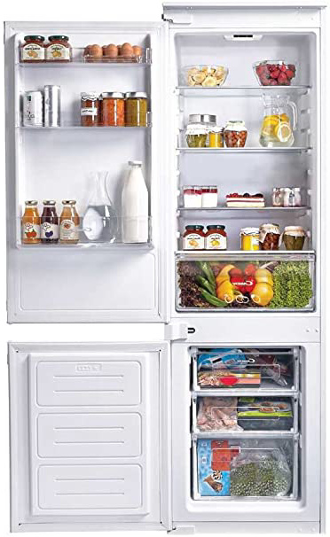 Candy CKBBS 100 Frigorífico combi 177CM, 250 litros, Acero Inoxidable, Blanco