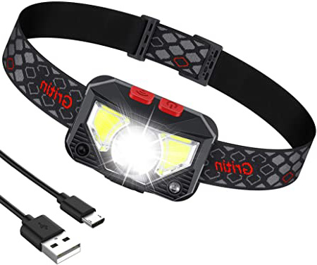 Gritin Linterna Frontal LED Recargable,