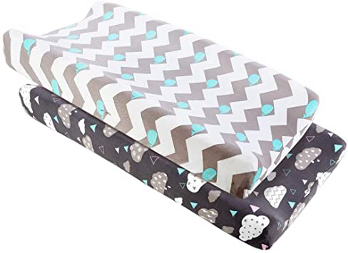 Pinji Fundas para Cambiador Bebé, 2 Piezas Fundas para Colchoneta Cambiador Fundas Bañeras para Cambiador Elásticas