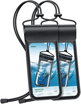 UGREEN Funda Impermeable Móvil, 2 Unidades IPX8 Bolsa Sumergirble Movil, 6.5inche Funda Movil Universal Agua con Suave Cordón de Algodón para iPhone SE/11/8P, Huawei P40/P30, Xiaomi Mi A2, Galaxy S20