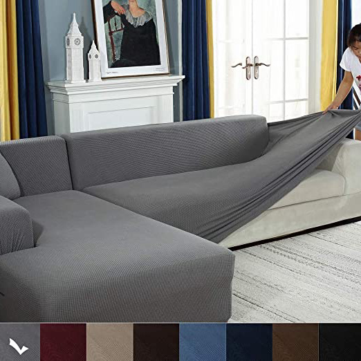 Youjoy Funda Sofá Elástica Chaise Longue - Funda para Sofá en Forma de L (Necesita Comprar 2 Piezas)