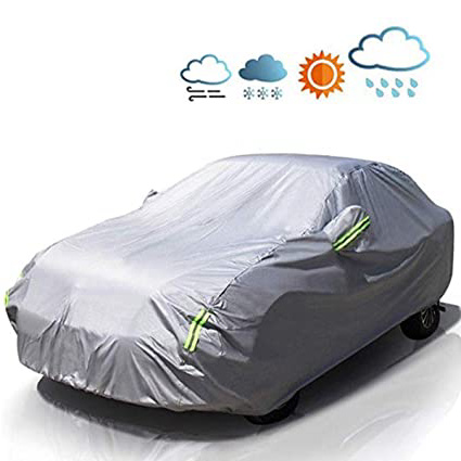 MATCC Funda para Coche Exterior Cubierta del Coche Impermeable Lona Coche Exterior Resistente al Polvo Lluvia Rasguño y Nieve Actualizar 210T(470 * 180 * 150cm)