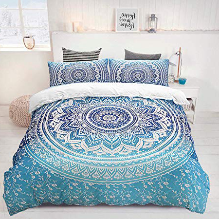 







WONGS BEDDING Juego de Funda nórdica Mandala Azul de la Ropa de Cama Bohemia 3 Piezas Juego de Funda nórdica de la Ropa de Cama para niñas Juego de Funda de edredón con Fundas 220 * 240 cm







