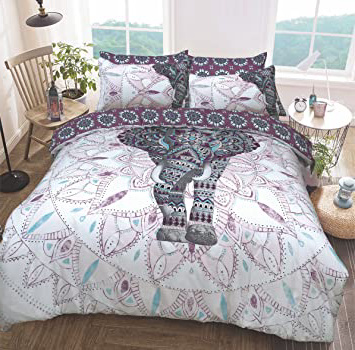 







Sleep Down - Juego de Funda nórdica y 2 Fundas de Almohada (algodón), diseño de Mandala, Color Morado






