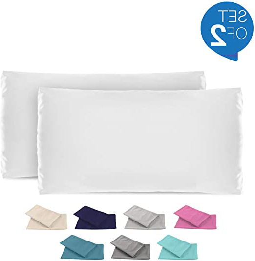 Dreamzie - Set de 2 x Funda de Almohada 50x75 cm, Blanco Alabastro, Microfibra (100% Poliéster) - Fundas de Almohadas Hipoalergénica - Fundas de Cojines de Calidad con una Suavidad Incomparable