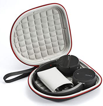 Estuche rígido para Sony Wh-CH510 / Sony WH-CH500, Sony MDR-ZX330BT Auriculares inalámbricos Bluetooth, Bolsa Protectora de Viaje para Transporte - Negro (Forro Gris)