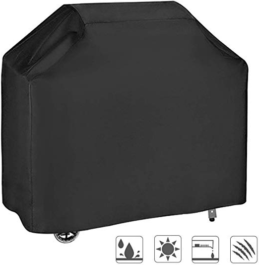 Velway Funda para Barbacoa BBQ Cubierta de la Parrilla Impermeable Anti-UV 210D Oxford Tela Resistente al Agua Viento Lluvia Nieve Polvo para Weber Holland Jenn Air Brinkmann Char Broil 147*61*117cm
