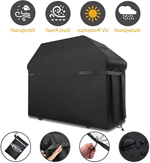 Tvird Funda para Barbacoa Impermeable, Cubierta para Barbacoa 300D Oxford 145 * 61 * 117cm,Protector para Barbacoa Anti-Viento/UV/Impermeabilidad,con Cuerda de Bloqueo