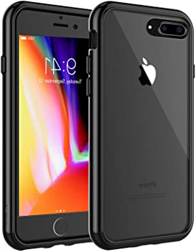 JETech Funda para iPhone 8 Plus y iPhone 7 Plus, Anti-Choques y Anti-Arañazos, Negro