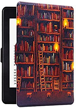 Huasiru Pintura Caso Funda para Kindle Paperwhite (versiones 2012, 2013, 2015, 2016 y 2017), no es compatible con la versión del 2018 (10.ª generación) - Biblioteca