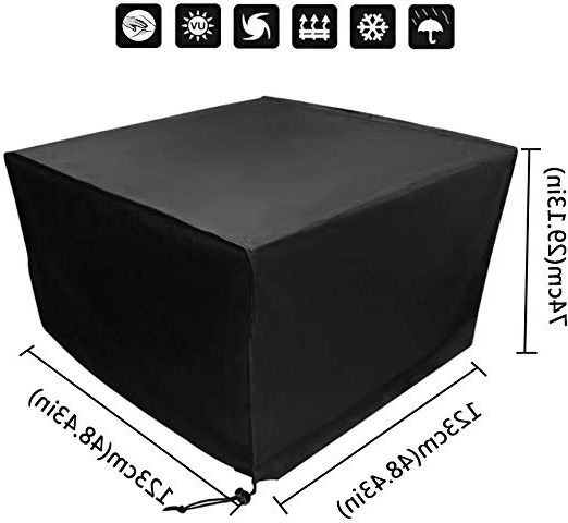 Xiliy Funda para Muebles de Jardín Impermeable Funda para Mesa para Mobiliario de Exterior Mesa (123 x 123 x 74 cm )