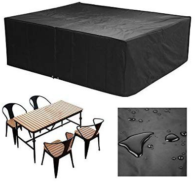 MVPOWER Cubierta Impermeable para Muebles Funda Protectora para Muebles Sillas Sofás Mesas Cubierta de Exterior Color Negro (250x 200x 80cm) …