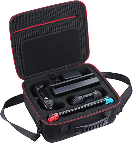 Funda para nintendo switch Estuche rígido, estuche de viaje compatible con el controlador Nintendo Switch Fit Switch Pro, adaptador de CA, agarre Joy-con, correa Joy-con