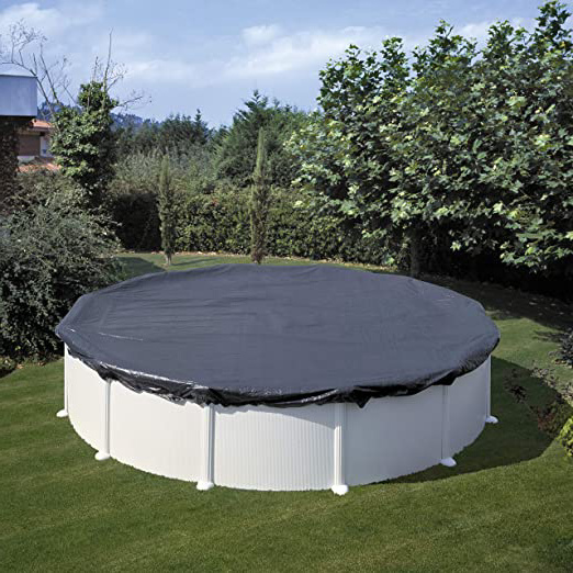 Gre CIPR301 - Cobertor de Invierno para Piscina Redonda de 300 cm de Diámetro, Color Negro