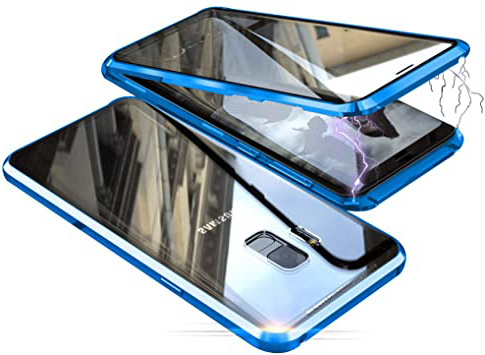 
                
                    
                    
                

                
                    
                    
                        Jonwelsy Funda para Samsung Galaxy S9 Plus, Adsorción Magnética Parachoques de Metal con 360 Grados Protección Case Cover Transparente Ambos Lados Vidrio Templado Cubierta para Samsung S9+ (Azul)
                    
                

                
                    
                    
                
            