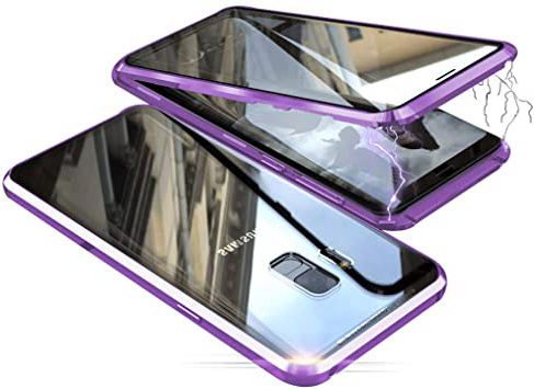 
                
                    
                    
                

                
                    
                    
                        Jonwelsy Funda para Samsung Galaxy S9 Plus, Adsorción Magnética Parachoques de Metal con 360 Grados Protección Case Cover Transparente Ambos Lados Vidrio Templado Cubierta para Samsung S9+ (Morado)
                    
                

                
                    
                    
                
            