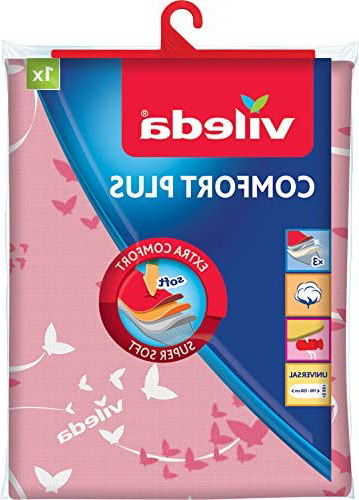 Vileda Comfort Plus Funda para Tabla de Planchar, Tela, Rosa, 137,5 x 45,5 cm