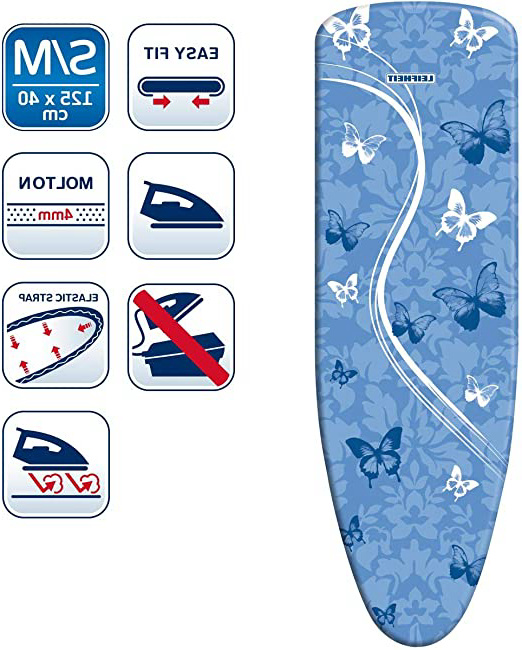 Leifheit 72262 Bügeltischbezug Air Board Thermo Reflect M VS Funda para Tabla de Planchar, Tela, Azul, 125 x 40 x 1 cm