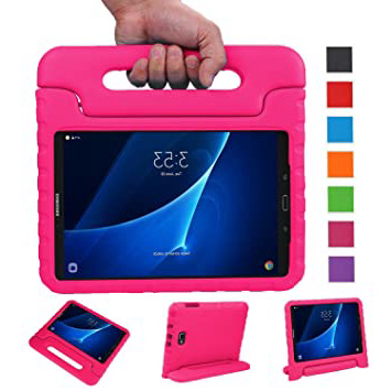 BelleStyle Funda para Samsung Galaxy Tab A 10.1 2016, A Prueba de Choques Ligero Estuche Protector Manija Caso Forró con Soporte para Niños para Galaxy Tab A 10.1 Pulgadas SM-T580/T585 (Rosa)