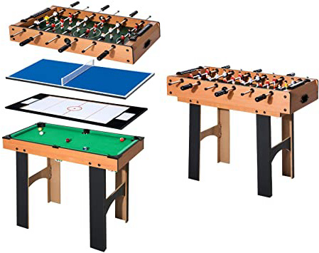 HOMCOM Mesa Multijuegos 4 en
